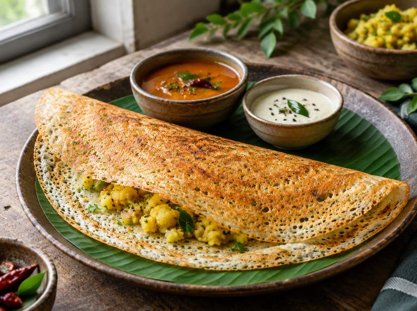 Rava Masala Dosa